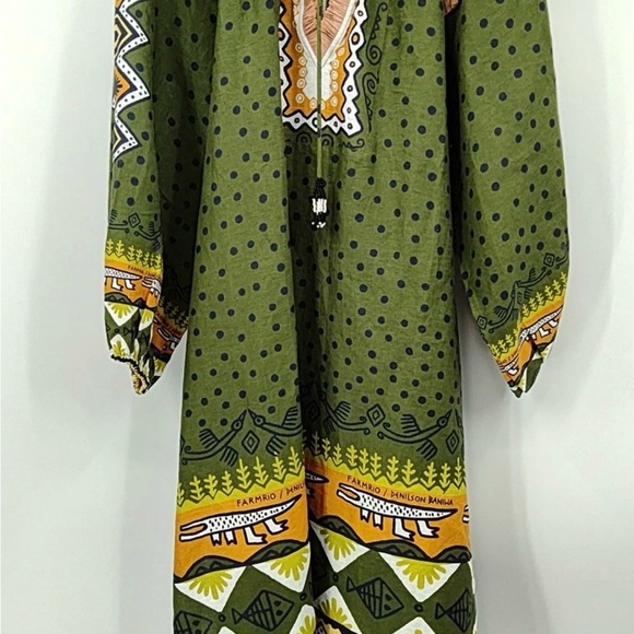 Farm Rio Green Creation Dress Size M (oversized fit- will fit up to XL) NEW - Picture 4 of 5